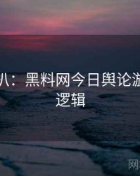 独家深扒：黑料网今日舆论漩涡热度逻辑