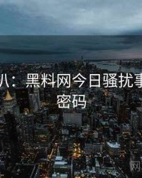 独家深扒：黑料网今日骚扰事件流量密码